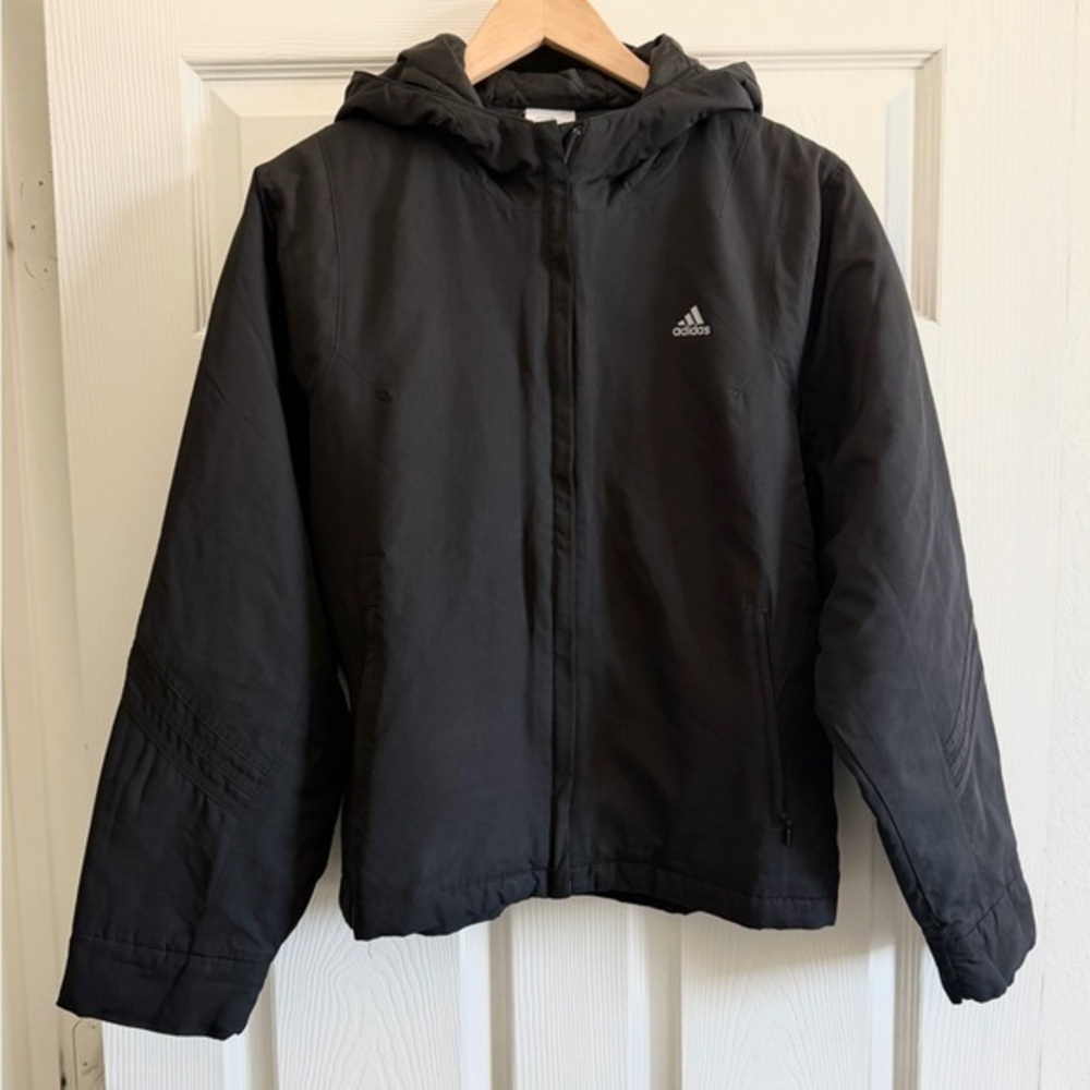 Adidas Black Full-Zip insulated Hooded Jacket